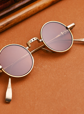 个性小圆复古太阳镜天然