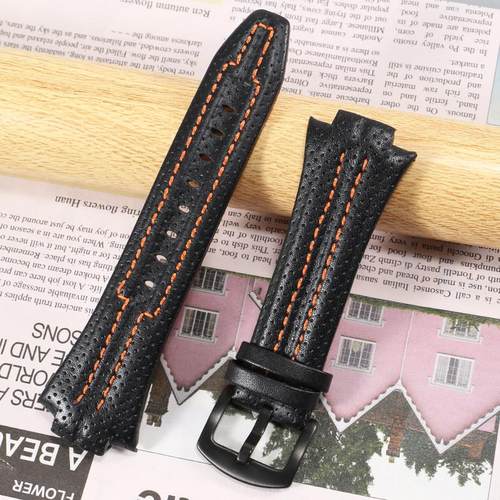 真皮手表带适配精工Sportura系列SNL017P1/029P2/021SP1/SNA595P2 - 图0