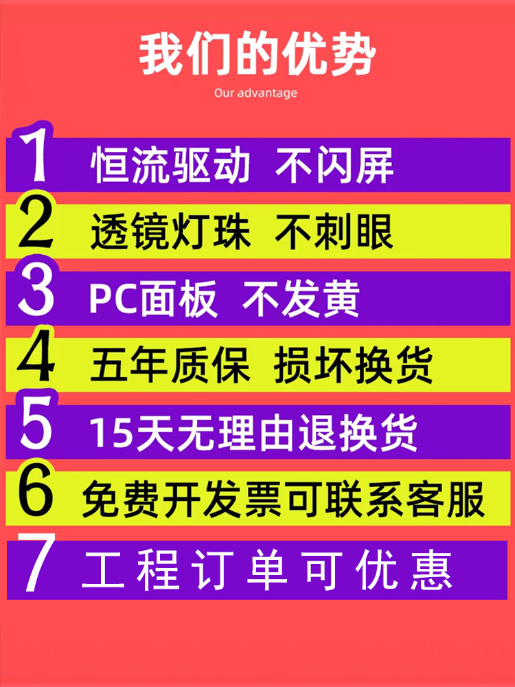 集成吊顶300x600x1200led平板灯嵌入式暗装面板灯弹簧卡扣格栅灯 - 图2