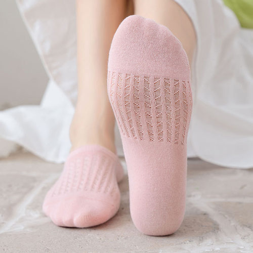 袜子女士短袜春夏季薄款运动月子袜夏天船袜纯棉防滑不掉跟短筒袜 - 图1