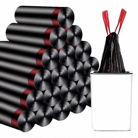 Drawstring garbage bag household thickened portable kitchen