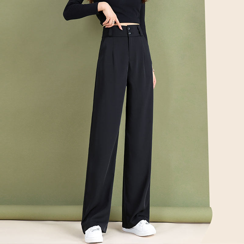 阔腿裤春秋高腰垂感高级感直筒裤子 苡苜休闲裤