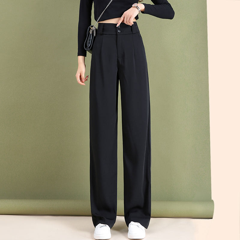 阔腿裤春秋高腰垂感高级感直筒裤子 苡苜休闲裤