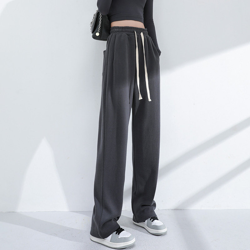 春秋高腰垂感直筒2022年新款阔腿裤 苡苜休闲裤