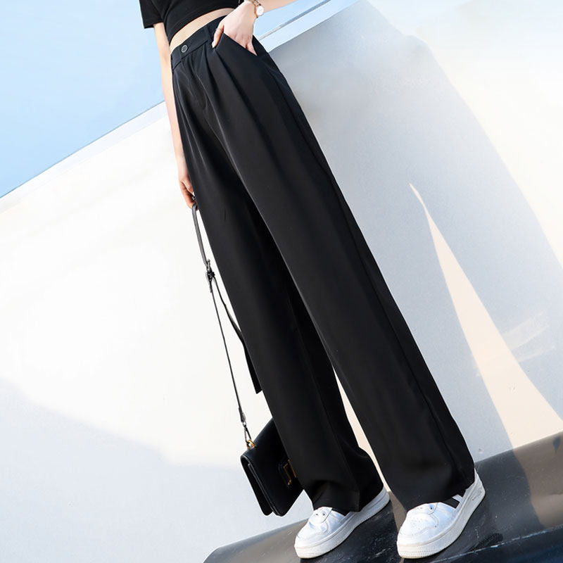 阔腿裤高腰垂感西装直筒显瘦裤子 苡苜休闲裤