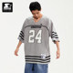 STARTER jersey new 100% cotton V-neck Jersey style loose sports and casual pure cotton short-sleeved wool top