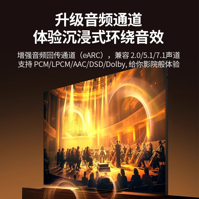 绿联hdmi音频分离器8K/60Hz超高清转光纤3.5耳机孔spdif数字模拟音频输出音响功放转换器音画分离转接5.1声道 - 图1