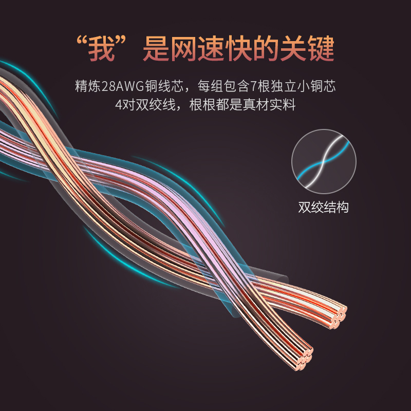 绿联维联特专卖店绿联七类网线cat7万兆家用电脑高速网络宽带线六类扁平家装5米101