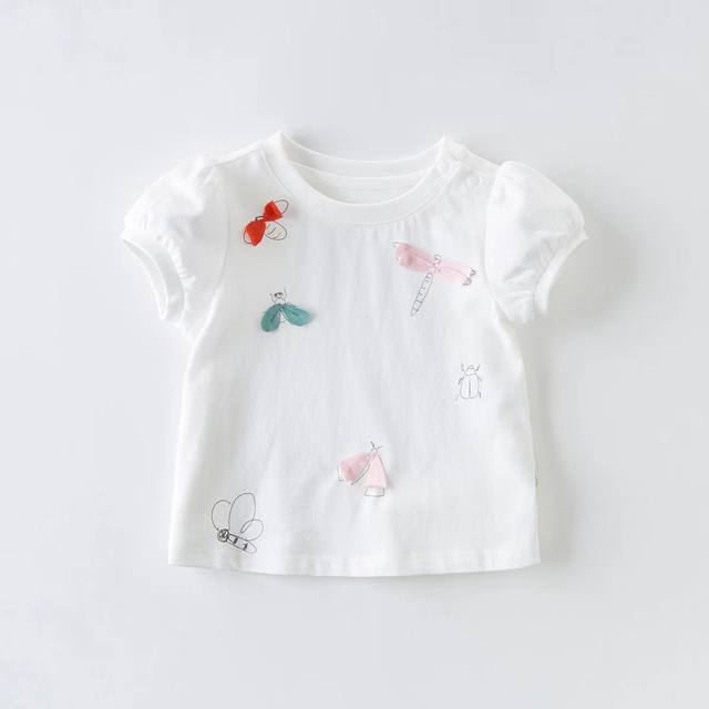 Girls T-shirt short-sleeved summer cotton thin top Girls T-shirt short-sleeved summer cotton thin top