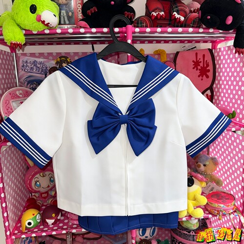 【现货掉落】bodyline全新再贩萌款宝石蓝彩虹战队jk制服水手服 - 图1