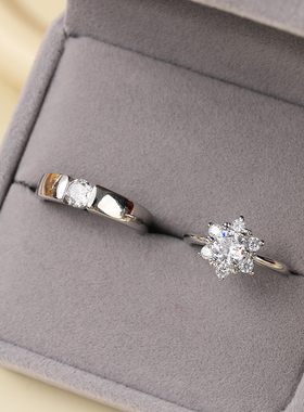 80分仿真钻戒结婚活口对戒