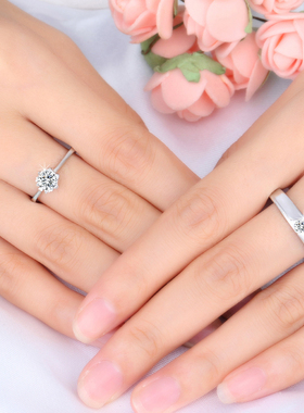 情侣戒指男女一对大小仪式道具