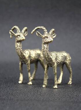 黄铜摆件生肖羊铜羊工艺品跨境山羊小摆件小铜器山羊摆件黄铜山羊