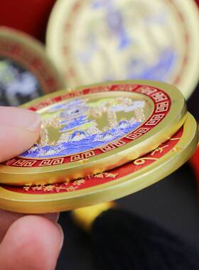 升之山海镇车挂件合金九宫八卦镜凸镜室外大门室内家用客厅摆件