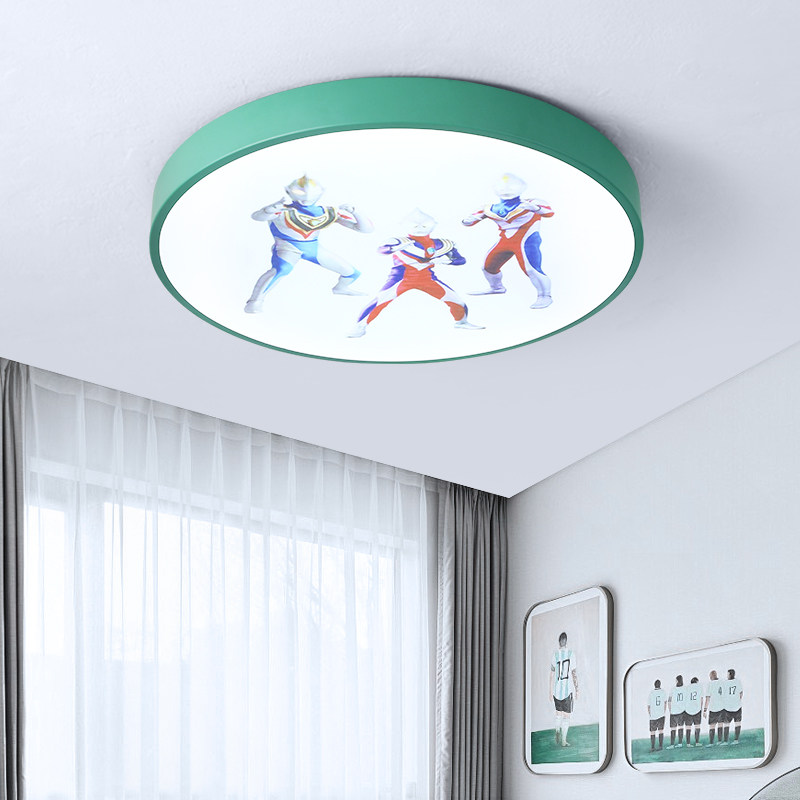 主卧室灯LED现代简约儿童房间马卡龙吸顶灯2024新款男孩女孩灯具 - 图2