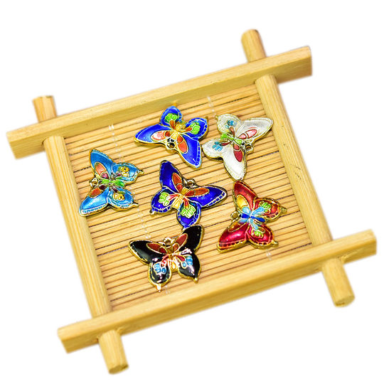 Peking charakteristische handgefertigte Cloisonné-Schmetterlingsperlen