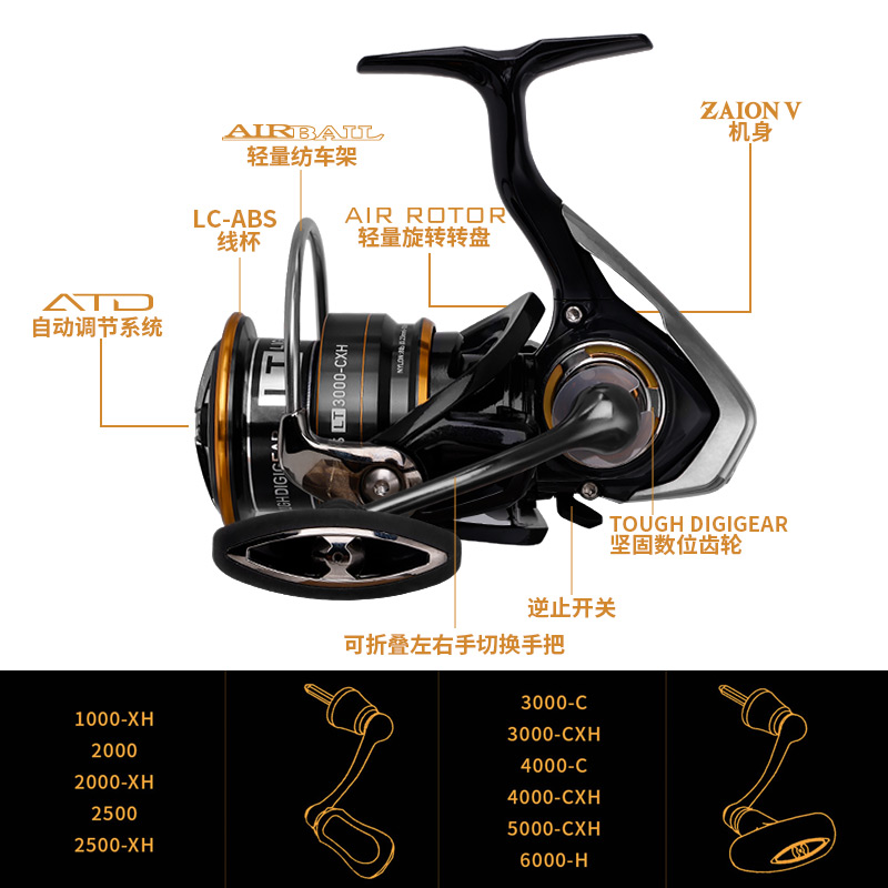 达亿瓦DAIWA LEGALIS CS LT达瓦纺车轮路亚轮金属线杯渔轮钓鱼轮-图1