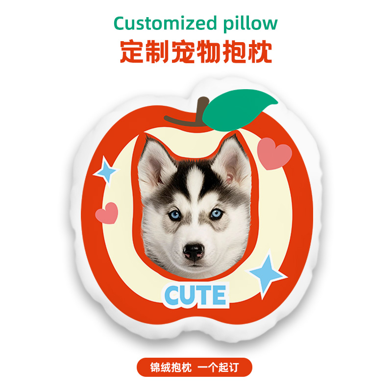 可爱抱枕来图定制异形diy宠物头像午睡枕头宝宝照片定制生日靠枕 - 图0