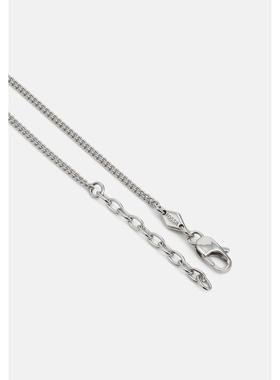 代购代购Fossil化石男士项链简约百搭优雅低调银色不锈钢拉丝工