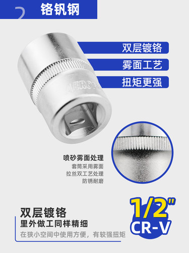 1/2大飞6角12角长套筒头套装棘轮扳手8-36mm - 图0