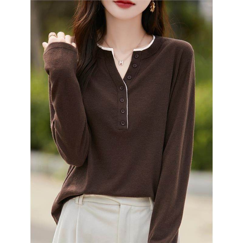 半开领毛衣打底衫女2025春秋季新款大码洋气宽松显瘦内搭针织上衣,淘宝优惠券,粉丝福利购,淘宝优惠卷