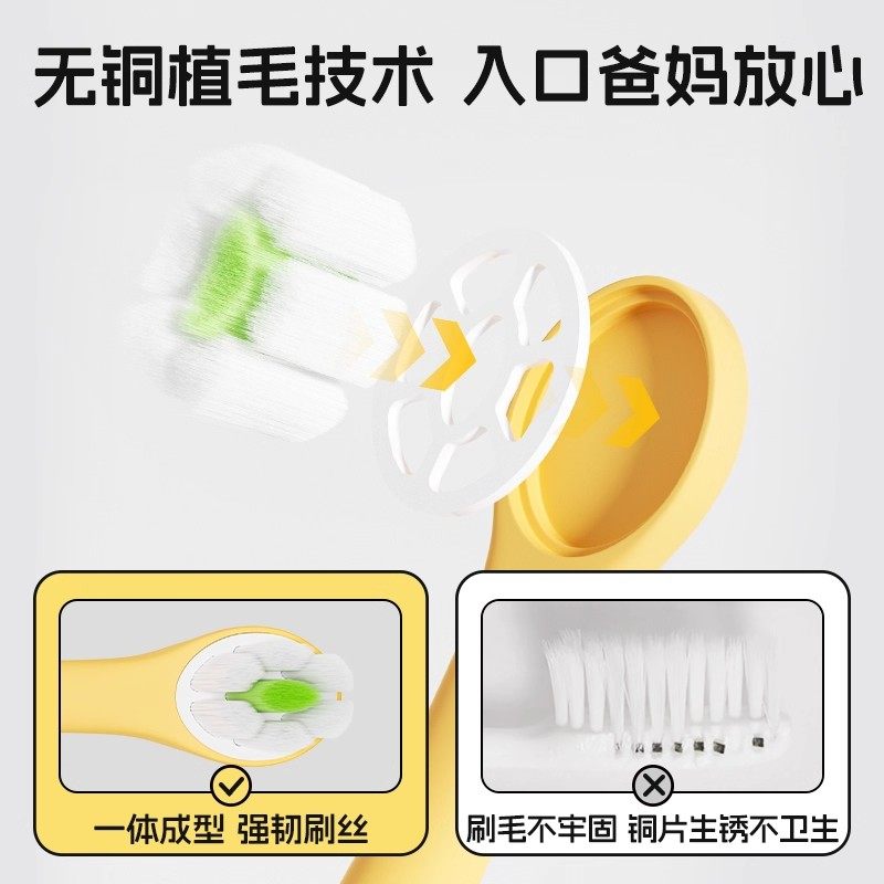 妙抚涨芽芽婴幼儿0-3岁宝宝专用乳牙刷含氟牙刷小头软毛训练牙刷,淘宝优惠券,粉丝福利购,淘宝优惠卷