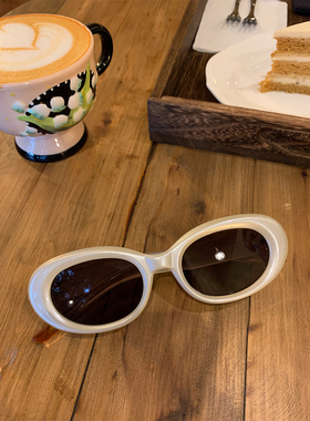 欧美椭圆形高级感墨镜女太阳镜