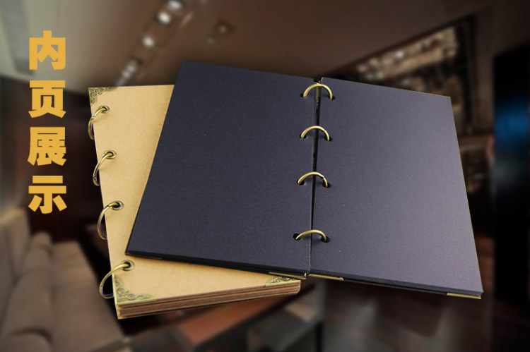 DIY牛皮纸菜单本创意黑卡酒水单个性菜谱点菜簿自制手工要记录相,淘宝优惠券,粉丝福利购,淘宝优惠卷