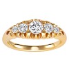 Antique style five stone diamond ring tail ring 925 silver