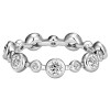 Minimalist Size Bubble Diamond Chain Ring 925 Silver