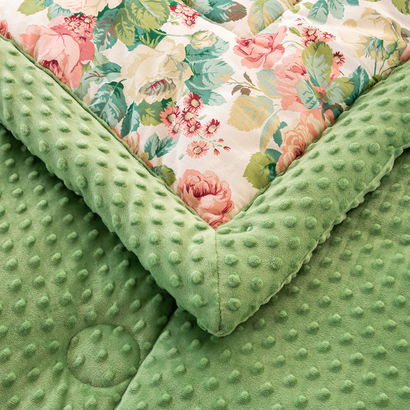 全棉儿童豆豆被子2024新款春秋冬被绒被子加厚冬被单双人被可机洗