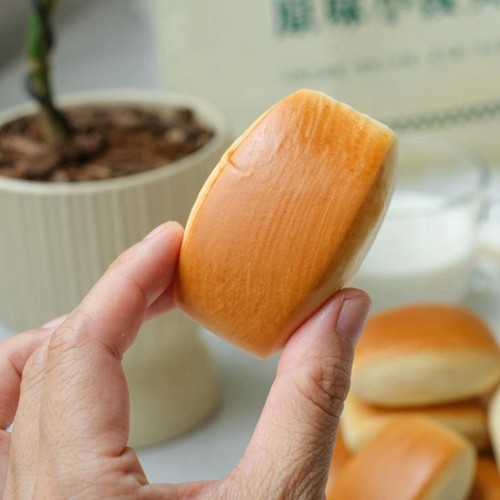 林小丫原味小馒头盒装400g早餐点心嚼劲面包开袋即食短保质期 - 图3