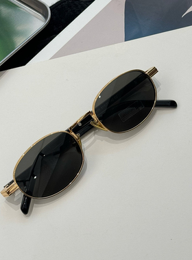 老钱风板材尼龙镜片小框墨镜男女