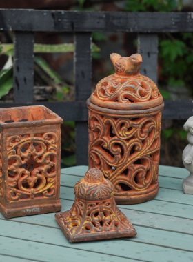 复古做旧风水泥摆件花园装饰品