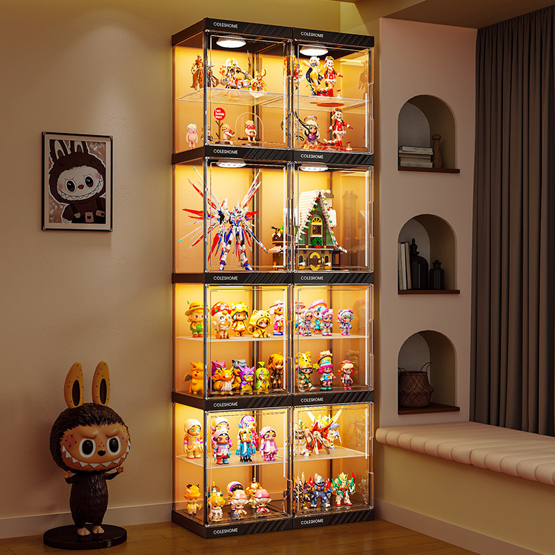 手办展示柜适用乐高模型积木收纳盒家用透明盲盒分层玩具摆件架子,淘宝优惠券,粉丝福利购,淘宝优惠卷