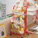 Movable schoolbag book placing cart