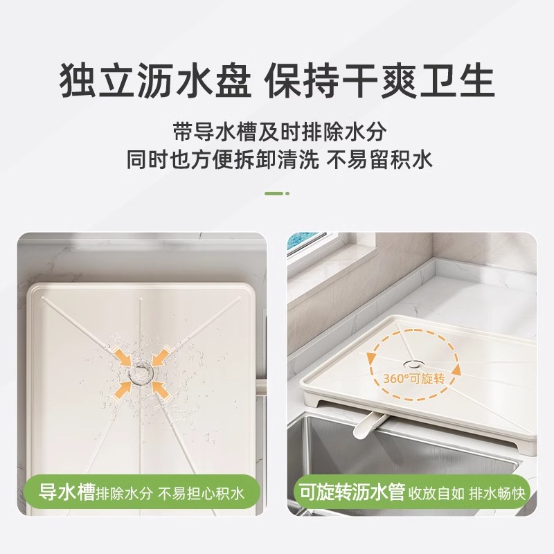 枪灰碗碟收纳架厨房置物架304不锈钢沥水篮放碗盘沥水架碗筷收纳 - 图3