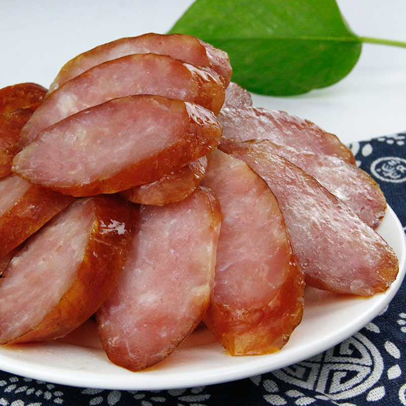 鸿阳食品专营店四川微烟熏甜味500g广味香肠广式广东美食特产腊肠腊肉肠农家自制1