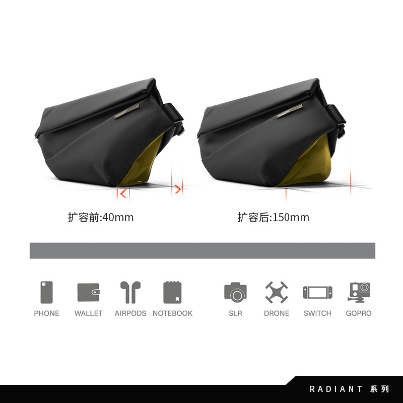 niid原创邮差包潮牌机能女男士包包 niid男士包袋