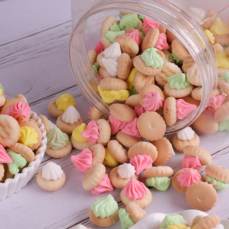 粘花宝塔塔糖占花饼干童年8090老式怀旧零食蛋糕装饰表花饼花粘饼 - 图1