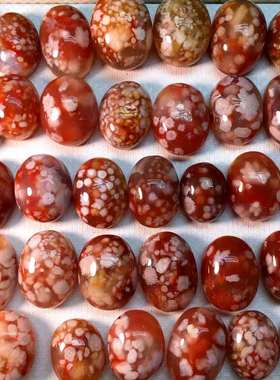 漂亮樱花玛瑙手镯盐源水晶女