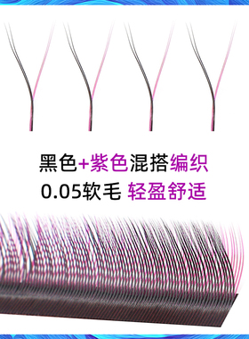 黑紫双色yy睫毛细软不散根