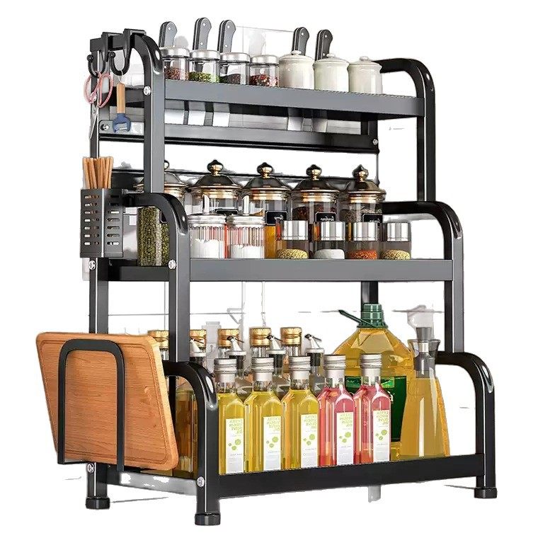厨房置物架多功能调料品收纳架厨房盐调味罐收纳盒台面调料架子,淘宝优惠券,粉丝福利购,淘宝优惠卷