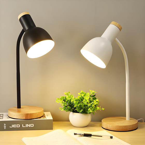 Table lamp eye protection desk college dormitory nordic led simple creative learning plug-in ins bedroom bedside lamp