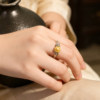 Dian Qingtang Pure Silver 925 Gold God of Wealth Ring