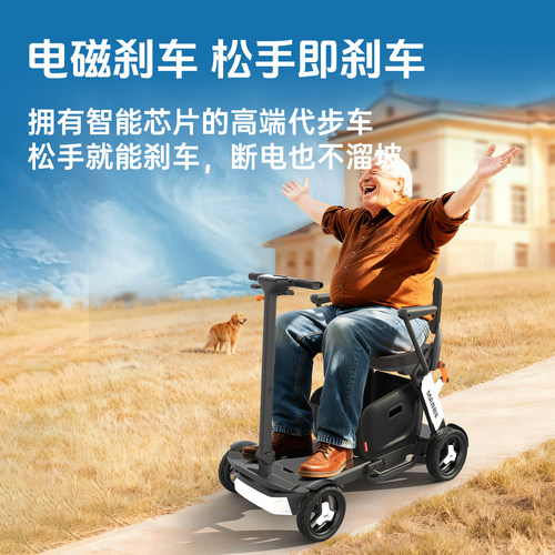 邦邦车老人旅游代步车超轻便小型四轮电动车折叠智能安全可上飞机 - 图2