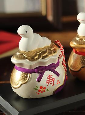 2025蛇年吉祥物摆件祝福寓意日式