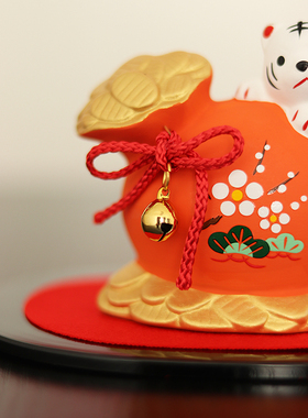 日本药师窑陶土摆件日式桌面可爱