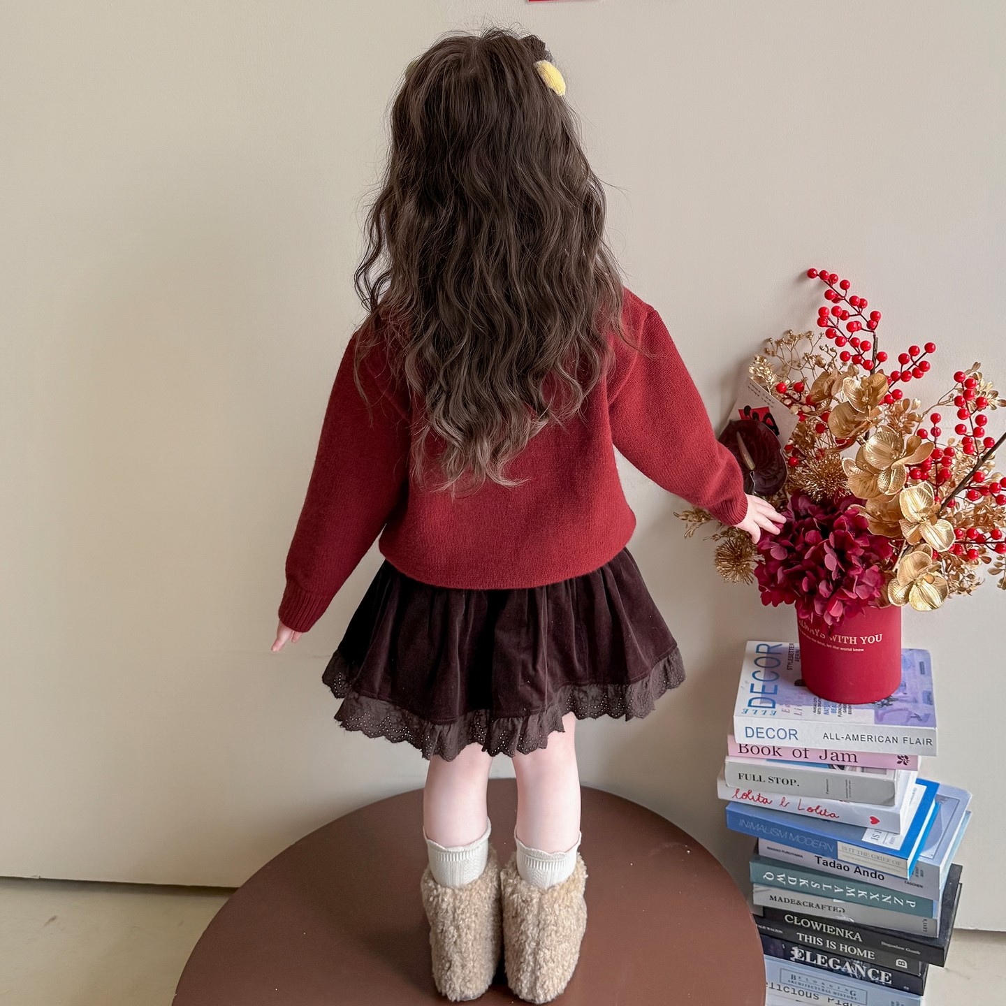 女童红色毛衣2025新款冬季加厚儿童针织毛线衣宝宝冬装内搭打底衫,淘宝优惠券,粉丝福利购,淘宝优惠卷