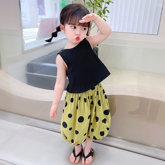女童套装夏款2025新款洋气夏季童装女宝宝夏装网红儿童时髦两件套